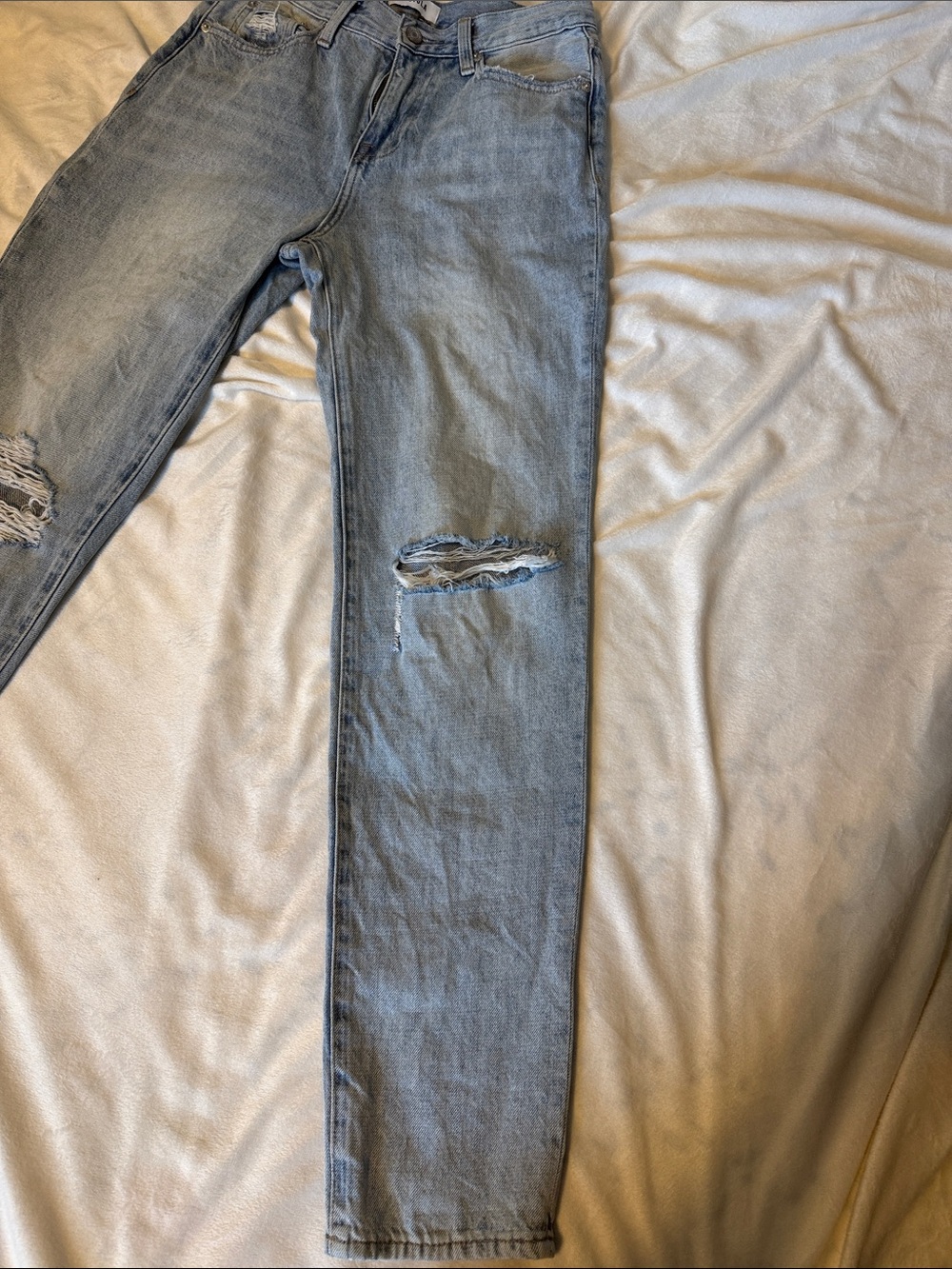 Pistola Presley High Rise Relaxed Roller Jeans Size 25 Light Wash Distressed - Picture 3 of 16